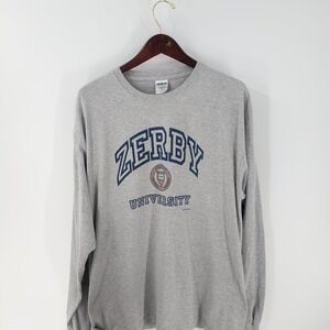 Gildan Ultra‎ Cotton Zerby University Graphic Sweatshirt Heather Gray Size XL